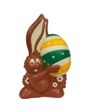 Paashaas met Groot Ei – Kleurrijk Ingekleurde Chocoladefiguur