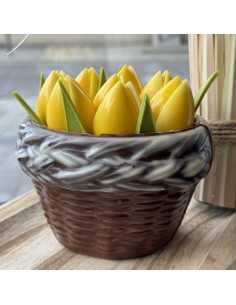 Chocolade tulpenpotje met “Mama” – Moederdagcadeau