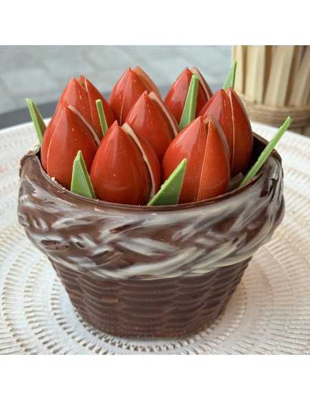 Chocolade tulpenpotje met “Mama” – Moederdagcadeau