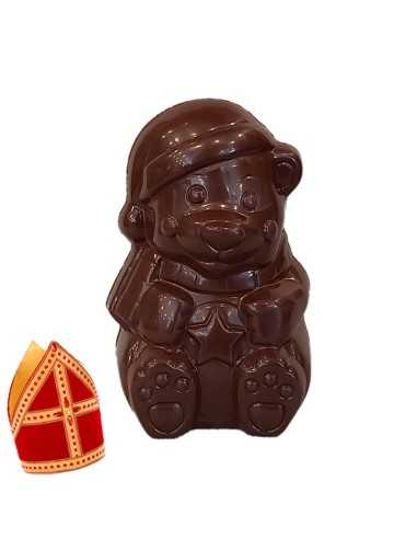 Een beertje met ster - pure chocolade - 11cm