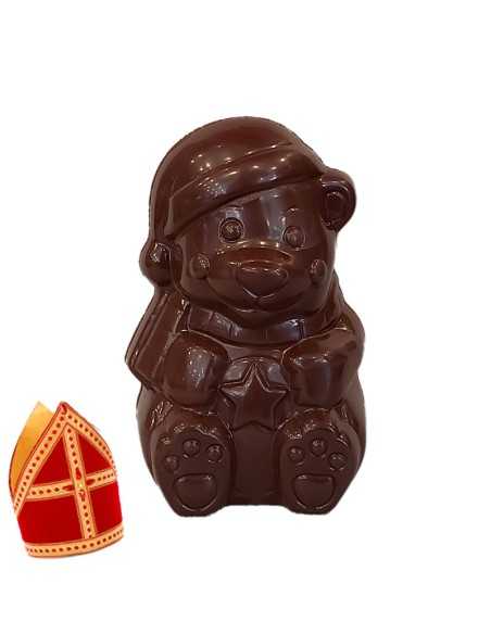 Een beertje met ster - pure chocolade - 11cm