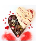 Valentijn Chocoladehart met pralines | I love you