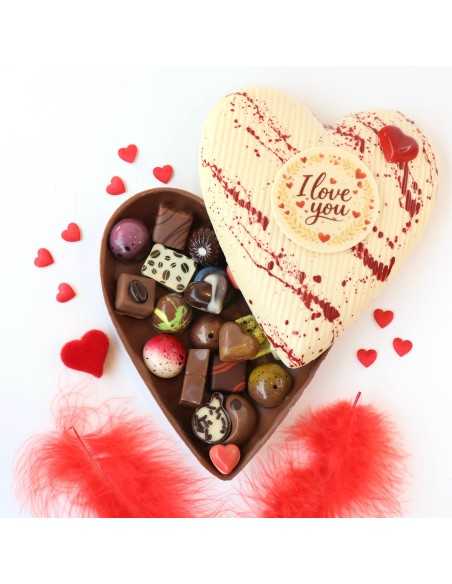 Valentijn Chocoladehart met pralines | I love you