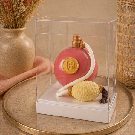 Chocolade parfumflesje Love | Uniek Moederdag geschenk