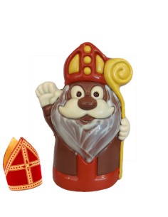 kleurrijke chocolade Sint - 14cm