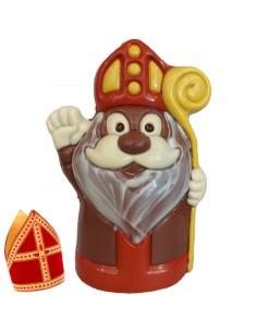 Lekkere kleurrijke chocolade Sint - 20cm