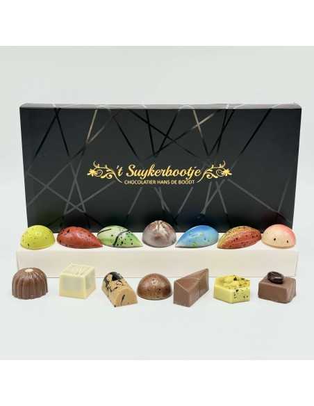 Unieke ambachtelijke pralines in een even unieke verpakking!