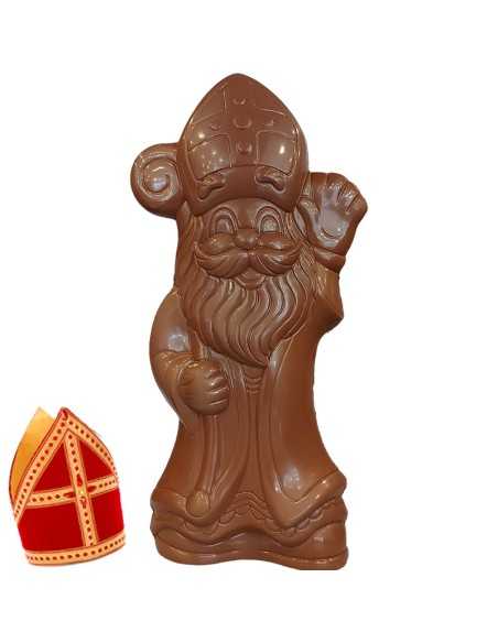 Sint zwaait groot formaat - Melkchocolade - 40cm