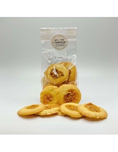 Romia's, een koekje, omhuld met chocolade & bresilienne