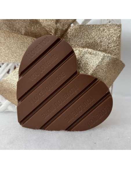 Valentijnsreep Melkchocolade met Krokante Pralinévulling