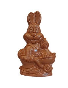 Paashaas met Kruiwagen 21 cm – Belgische Paaschocolade