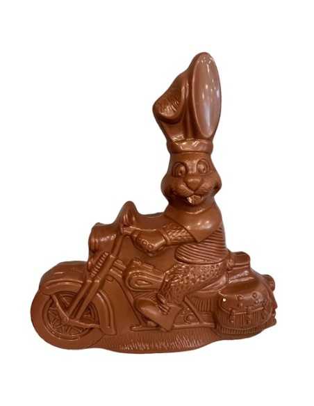 Paashaas op Motor 23 cm – Belgische Paaschocolade