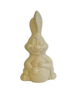Paashaas met Ei 23 cm – Belgische Witte Chocolade