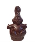 Paashaas in Mandje 19 cm – Belgische Pure Chocolade