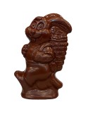 Paashaas met Mandje 16 cm – Belgische Pure Chocolade