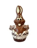 Paashaas in Mandje 19 cm – Ingekleurde Belgische Chocolade