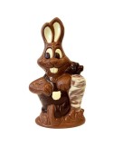 Paashaas met Wortel 18 cm – Ingekleurde Belgische Chocolade