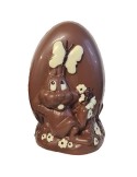 Paashaas met Groot Ei 23 cm – Ingekleurde Chocolade